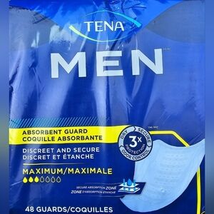 Tena Men 48 Guards Brand New Incontinence Protection Maximum Absorbancy